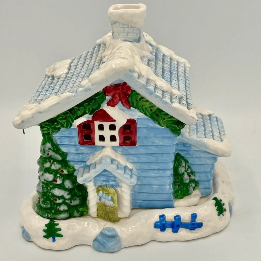 Target Festive Ceramic Holiday House Decoration for Tea Candle